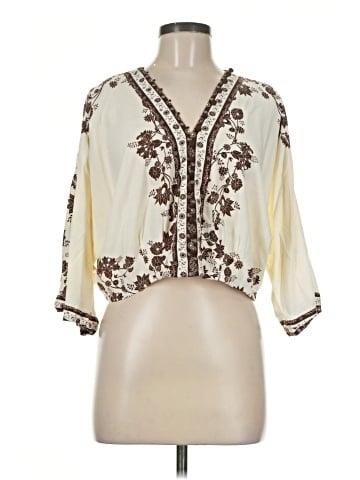 Rose + Olive 3/4 Sleeve Blouse (view 1)