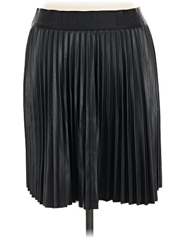 DKNY Faux Leather Skirt (view 2)