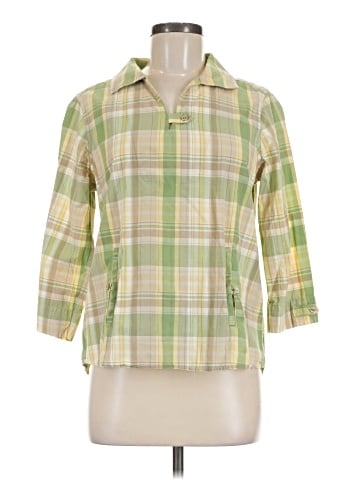 Christopher & Banks 3/4 Sleeve Button-Down Shirt (view 1)