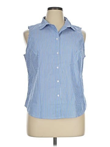 J.Crew Factory Store Sleeveless Button-Down Shirt (view 1)