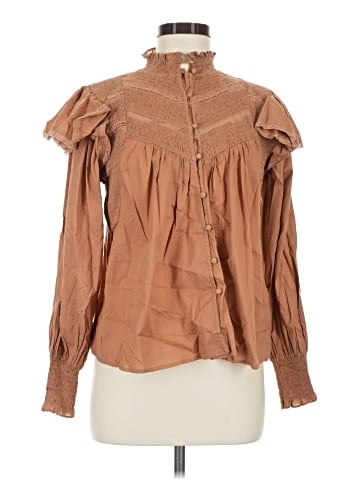 Topshop Long Sleeve Blouse (view 1)