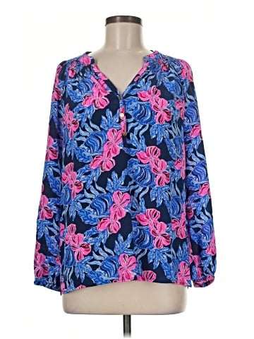 Lilly Pulitzer Long Sleeve Silk Top (view 1)