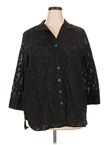 Foxcroft 3/4 Sleeve Button-Down Shirt (view 1)