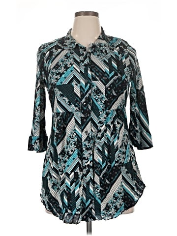 Style&Co 3/4 Sleeve Button-Down Shirt (view 1)