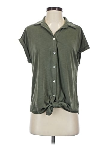 Green Envelope Short Sleeve Blouse (view 1)