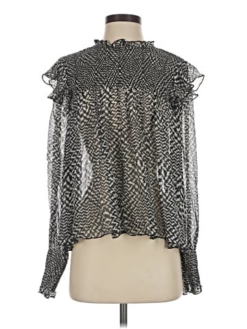 Rag & Bone Long Sleeve Silk Top (view 1)
