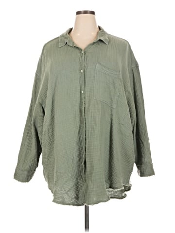 Aerie Long Sleeve Button-Down Shirt (view 1)