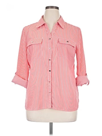 Notations 3/4 Sleeve Button-Down Shirt (view 1)
