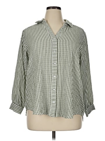 Jane and Delancey 3/4 Sleeve Button-Down Shirt (view 1)