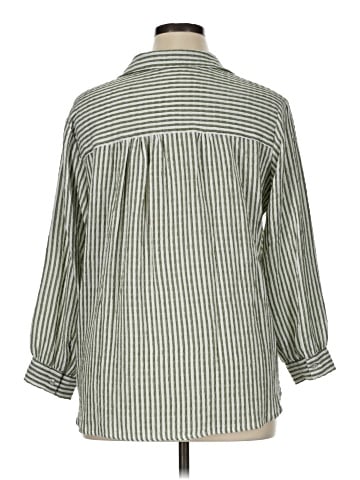 Jane and Delancey 3/4 Sleeve Button-Down Shirt (view 2)