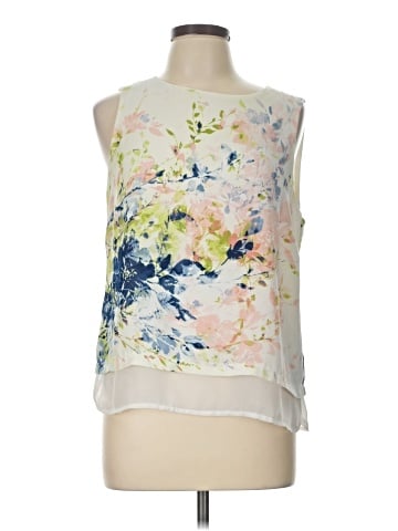 Rose + Olive Sleeveless Blouse (view 1)