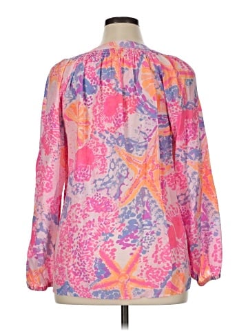 Lilly Pulitzer Long Sleeve Silk Top (view 2)