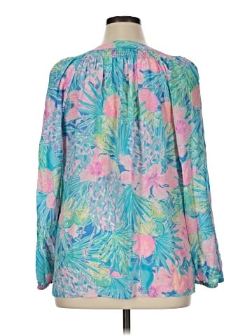 Lilly Pulitzer Long Sleeve Silk Top (view 2)