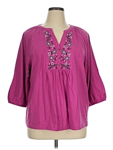 Croft & Barrow 3/4 Sleeve Blouse (view 1)