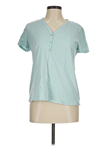 Karen Neuburger Collection Short Sleeve Henley (view 1)