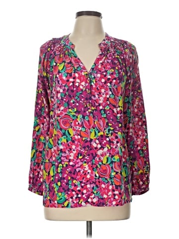 Lilly Pulitzer Long Sleeve Silk Top (view 1)