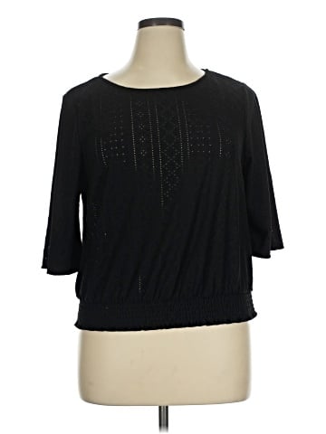 NY Collection 3/4 Sleeve Top (view 1)