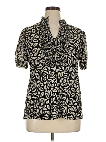 INC International Concepts Short Sleeve Blouse (view 1)