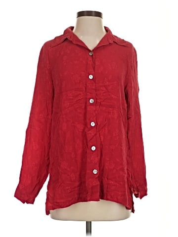 Chico's Design Long Sleeve Silk Top (view 1)