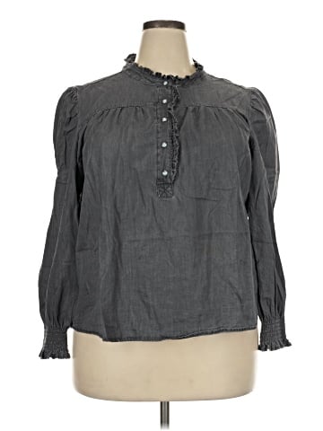 a.n.a. A New Approach Long Sleeve Blouse (view 1)