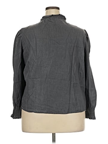 a.n.a. A New Approach Long Sleeve Blouse (view 2)
