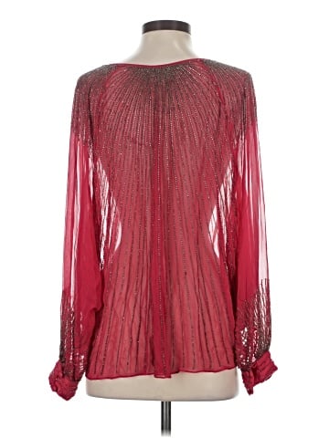 Parker Long Sleeve Silk Top (view 2)