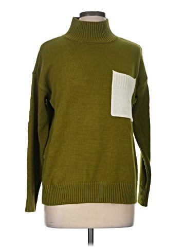 Peace Love World Turtleneck Sweater (view 1)