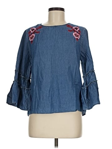 Express Outlet 3/4 Sleeve Blouse (view 1)