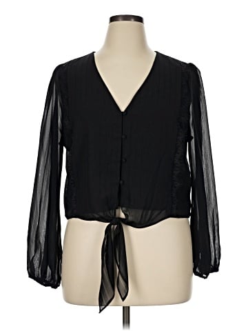 WAYF Long Sleeve Blouse (view 1)