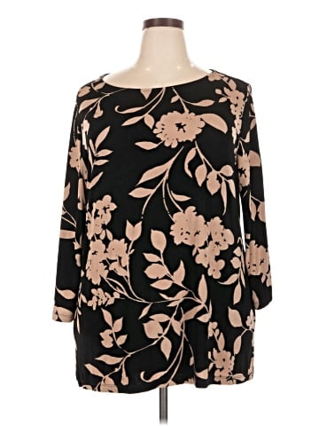 Travelers by Chico's 3/4 Sleeve T-Shirt (view 1)