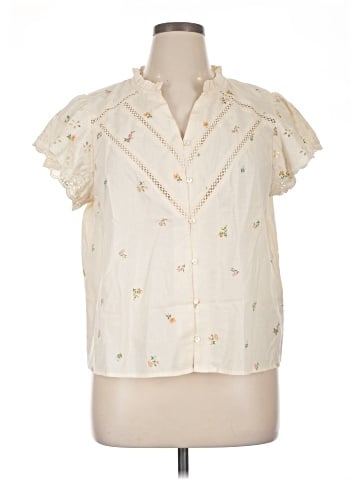 LC Lauren Conrad Short Sleeve Blouse (view 1)