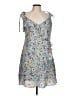 BCBGeneration Floral Blue Sleeveless Top Size L - photo 1