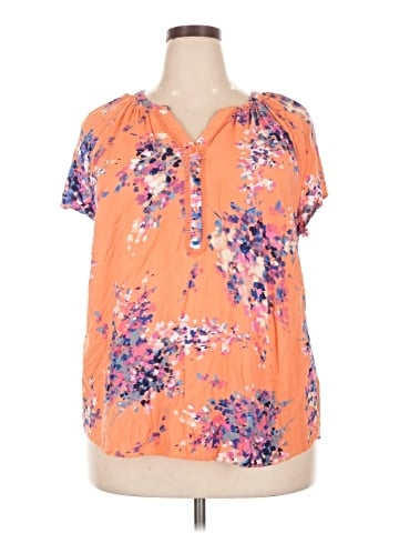 St. John's Bay Short Sleeve Blouse (view 1)