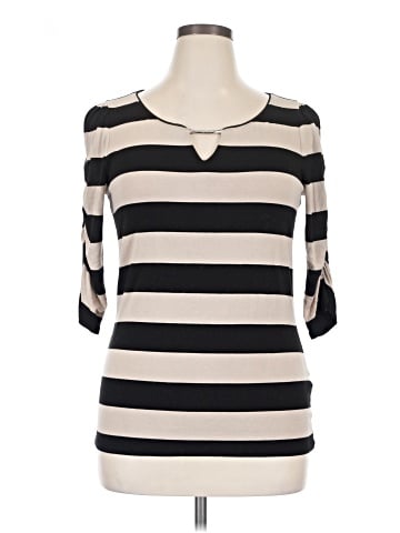 White House Black Market 3/4 Sleeve T-Shirt (view 1)