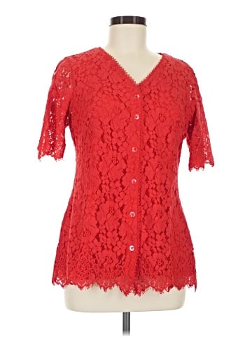 Isaac Mizrahi LIVE! Short Sleeve Blouse (view 1)