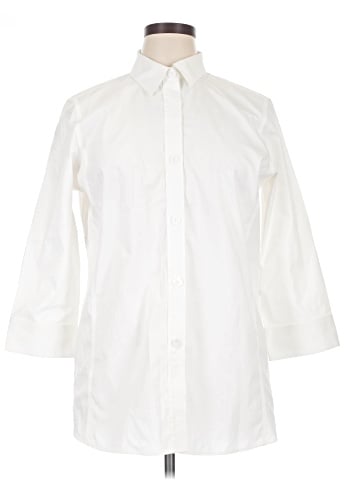 Foxcroft 3/4 Sleeve Button-Down Shirt (view 1)