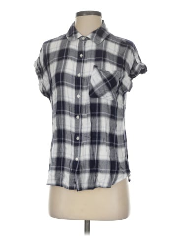 Cosmic Blue Love Short Sleeve Button-Down Shirt (view 1)