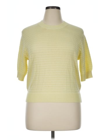 Madewell Textural-Stitch Crewneck Sweater in 100% Cotton (view 1)
