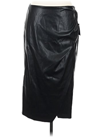 DKNY Faux Leather Skirt (view 1)
