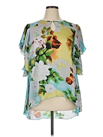 Melissa McCarthy Seven7 Short Sleeve Blouse (view 1)