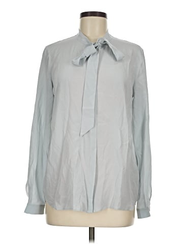 Reiss Long Sleeve Silk Top (view 1)
