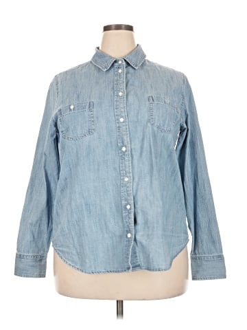 Halogen Long Sleeve Button-Down Shirt (view 1)