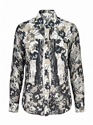 BCBGMAXAZRIA Long Sleeve Silk Top (view 1)