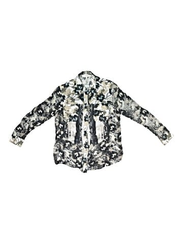 BCBGMAXAZRIA Long Sleeve Silk Top (view 2)