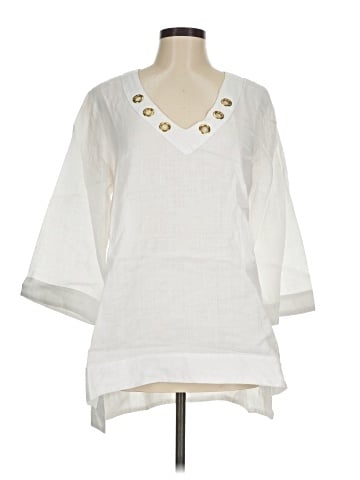 August Silk 3/4 Sleeve Blouse (view 1)