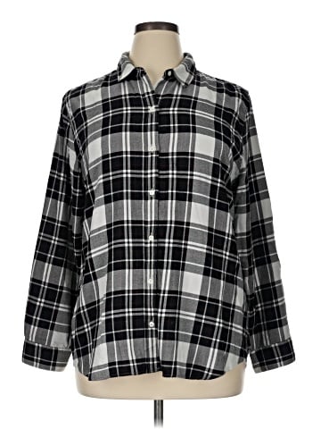 Banana Republic Factory Store 3/4 Sleeve Button-Down Shirt (view 1)