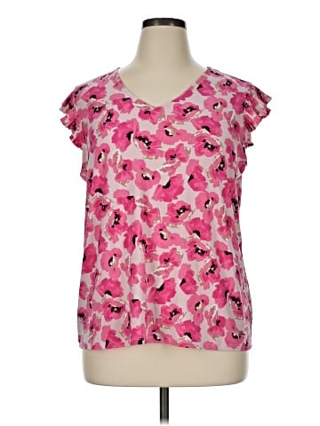 Anne Klein Short Sleeve Blouse (view 1)