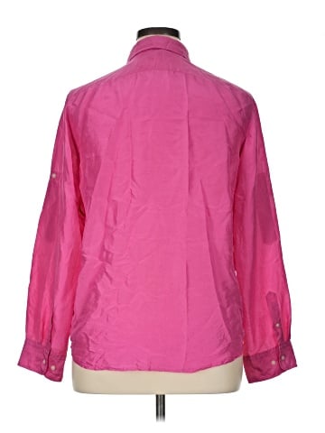 Lauren by Ralph Lauren Long Sleeve Silk Top (view 2)