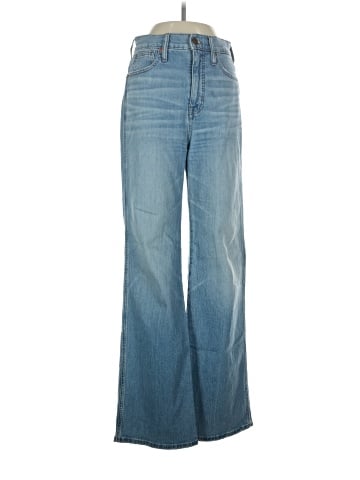 Madewell 11" High-Rise Flare Jeans in Conwell Wash (view 1)