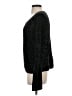 Express 100% Polyester Metallic Black Pullover Sweater Size S - photo 5